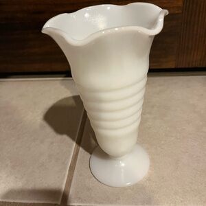 Milk glass vase